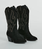 Country Cute Rhinestone Faux Suede Cowboy Boots