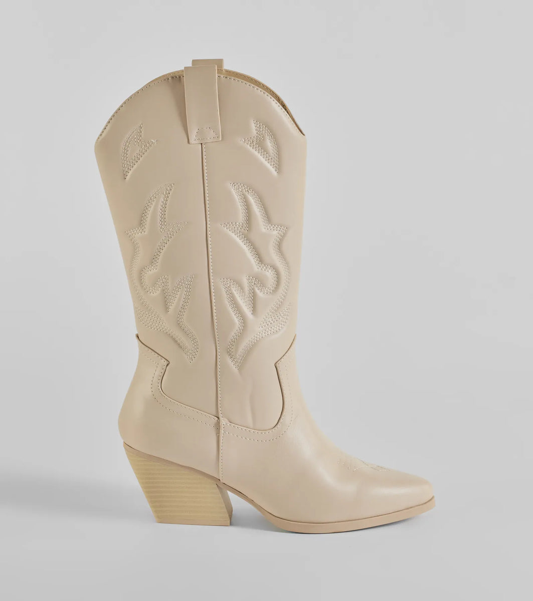 Country Babe Under-The-Knee Cowboy Boots