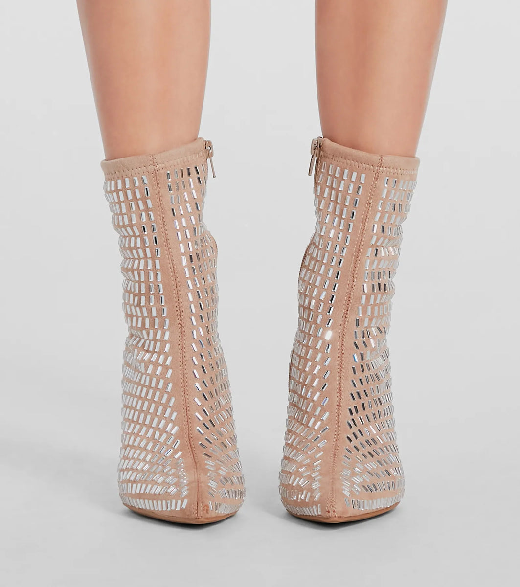 All That Bling Rhinestone Stiletto Booties