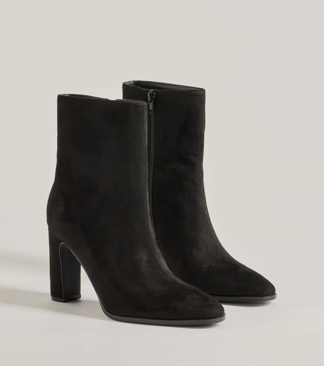 Back To Basics Block Heel Ankle Booties