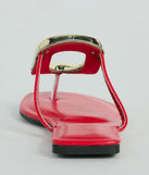 Minimalistic Elegance Square Ring Flat Sandals