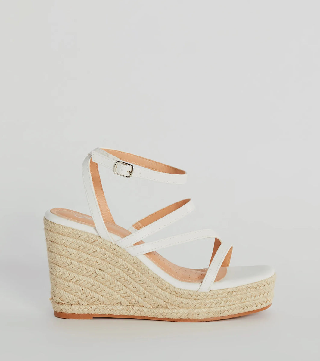 Summertime Chic Strappy Espadrille Wedges