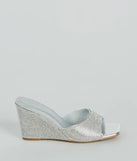 All Star Glitz Rhinestone Square Toe Wedges