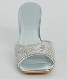 All Star Glitz Rhinestone Square Toe Wedges