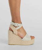 Summer Staple Linen Strap Espadrille Wedges