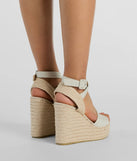 Summer Staple Linen Strap Espadrille Wedges