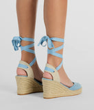 Cute Vibes Flower-Detail Espadrille Wedges