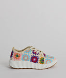 Flower Child Crochet Platform Sneakers