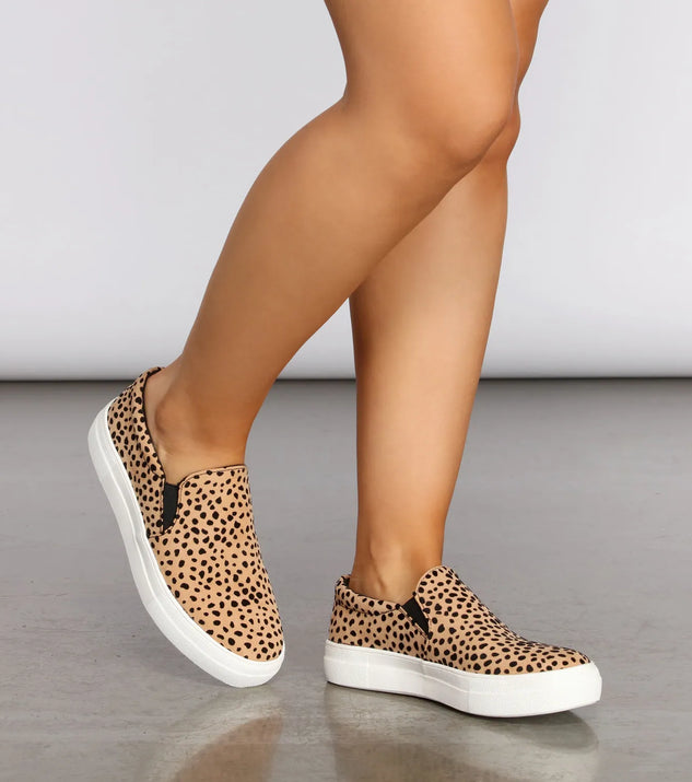 Leopard slip on sneakers online