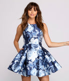 Alisha Pleated Floral Printed Party Dress creates the perfect summer wedding guest dress or cocktail party dresss with stylish details in the latest trends for 2023!