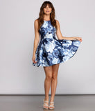 Alisha Pleated Floral Printed Party Dress creates the perfect summer wedding guest dress or cocktail party dresss with stylish details in the latest trends for 2023!