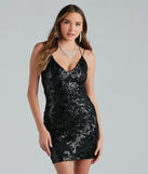 Karina Formal Sequin Cross-Back Mini Dress is the perfect homecoming dress pick with on-trend details to make the 2024 dance your most memorable event yet!