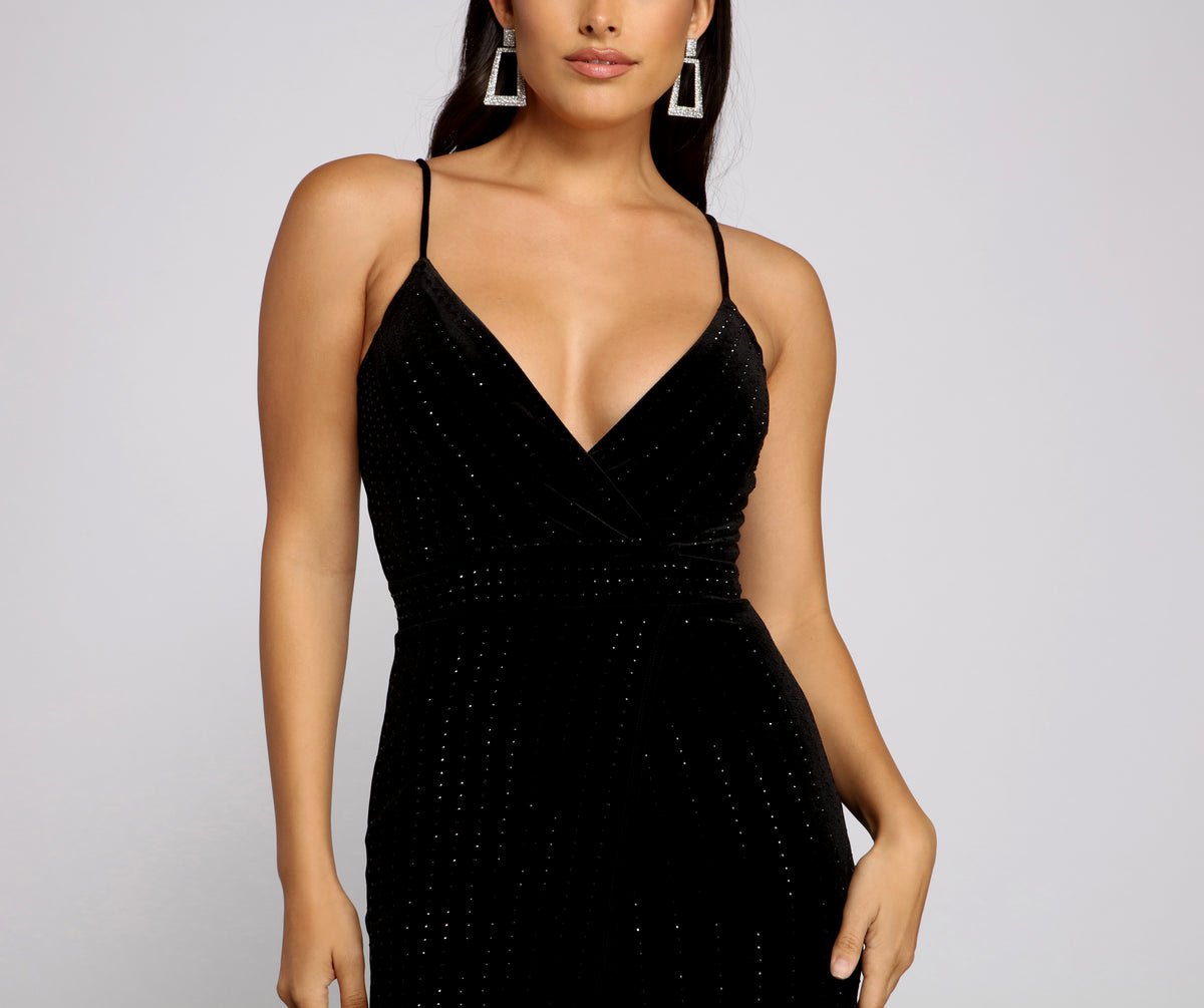 Taya Rhinestone Velvet Mini Dress