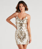 Karina Formal Sequin Cross-Back Mini Dress is the perfect homecoming dress pick with on-trend details to make the 2024 dance your most memorable event yet!