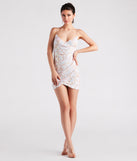 Maeve Sequin Wrap Mini Dress is a gorgeous pick as your summer formal dress for wedding guests, bridesmaids, or military birthday ball attire!