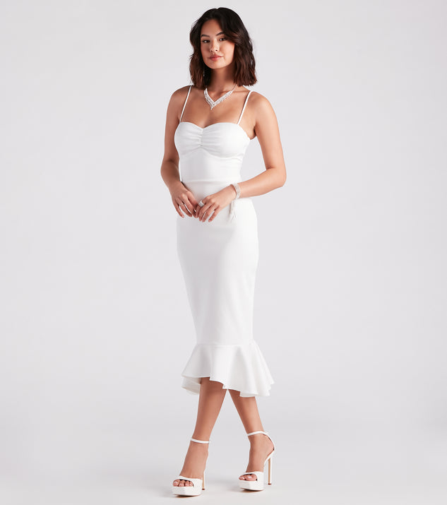 Aleah Formal Trumpet Hem Midi Dress Windsor