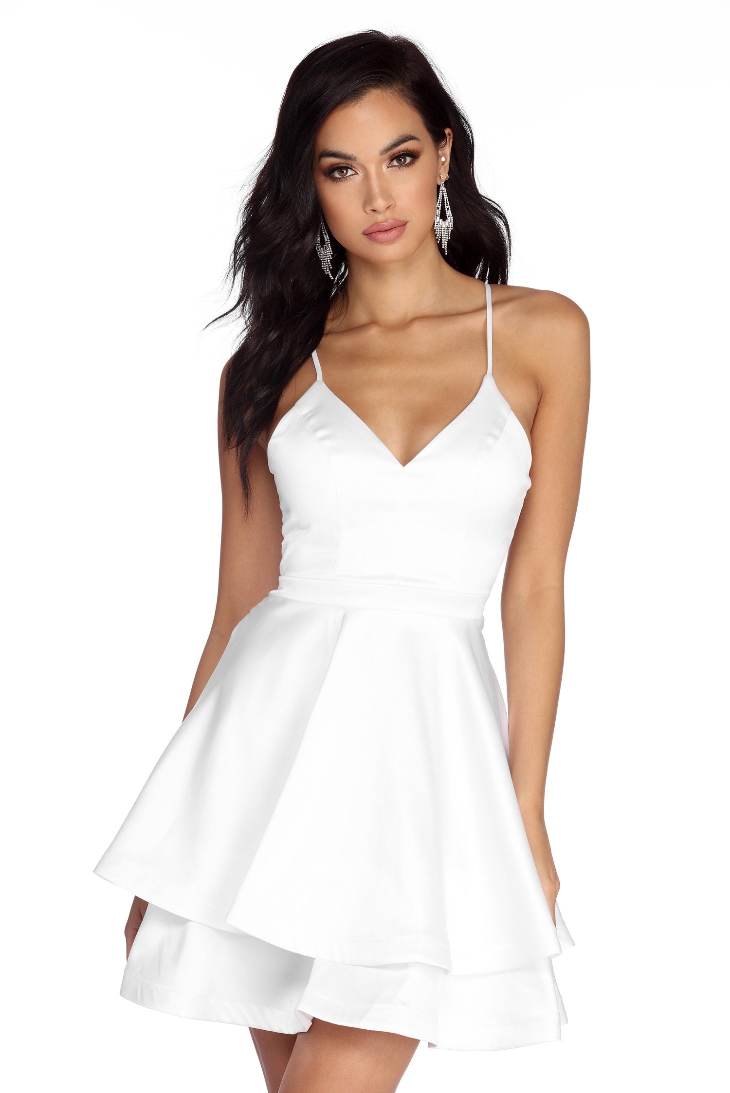 Sheila Satin Queen Skater Dress | Windsor