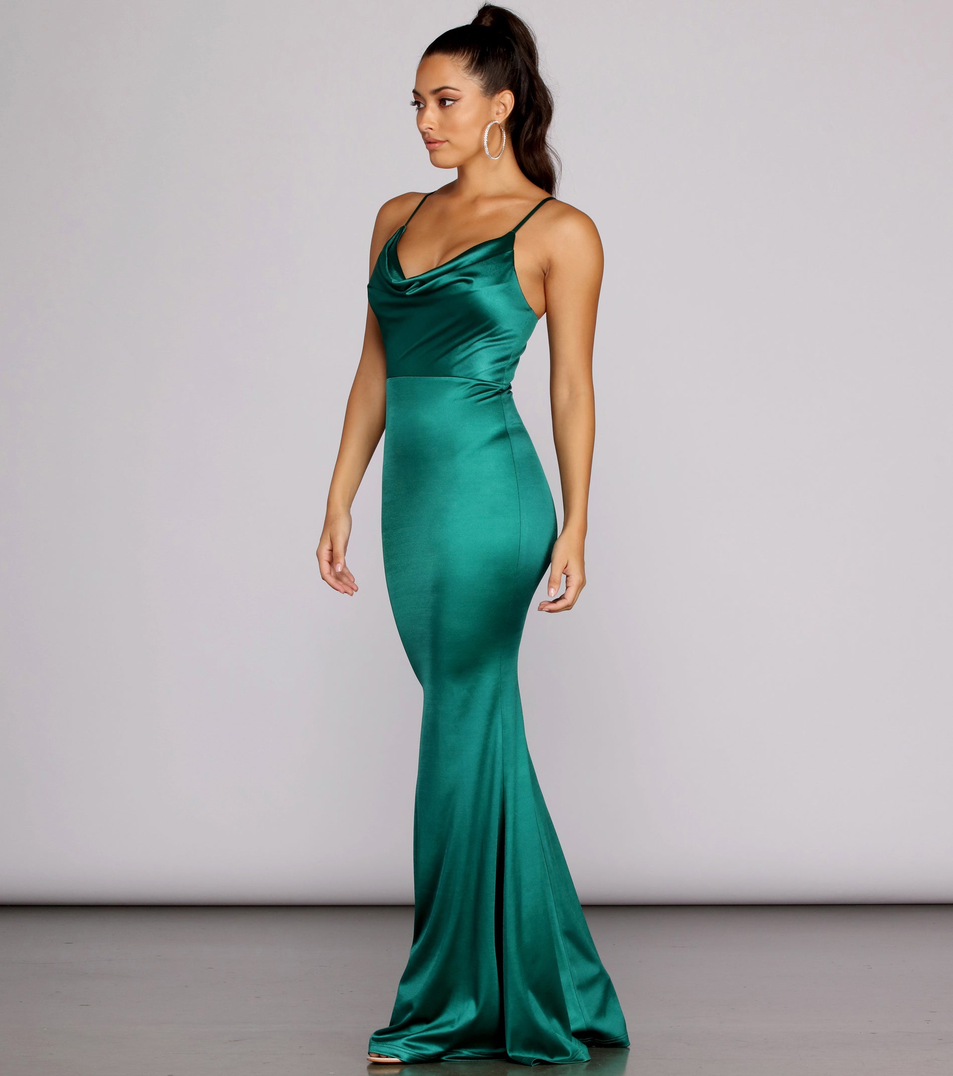 Diane Formal Satin Sleeveless Dress & Windsor