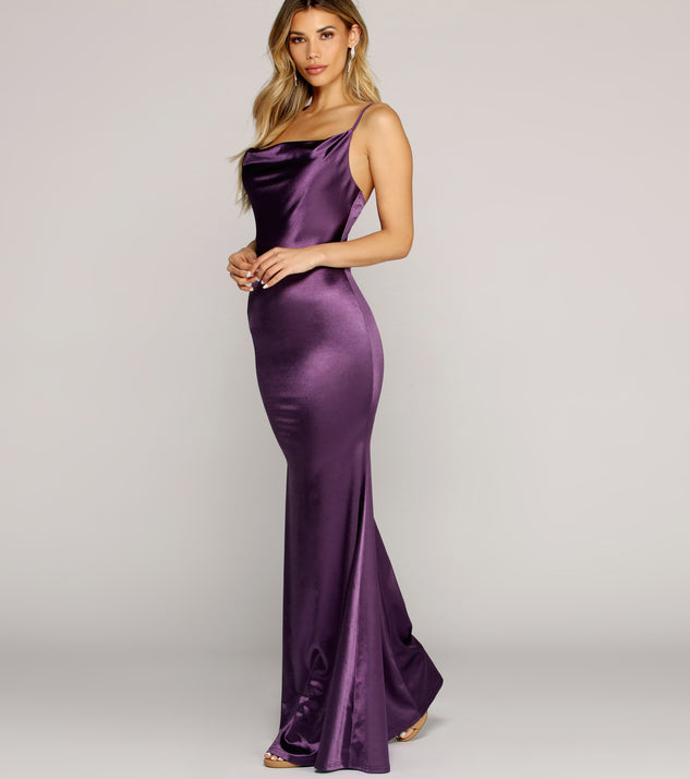 Antoinette Formal Luxe Satin Dress & Windsor