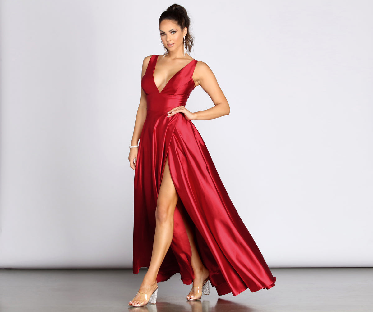 Cami Ravishing Satin Wrap Dress & Windsor