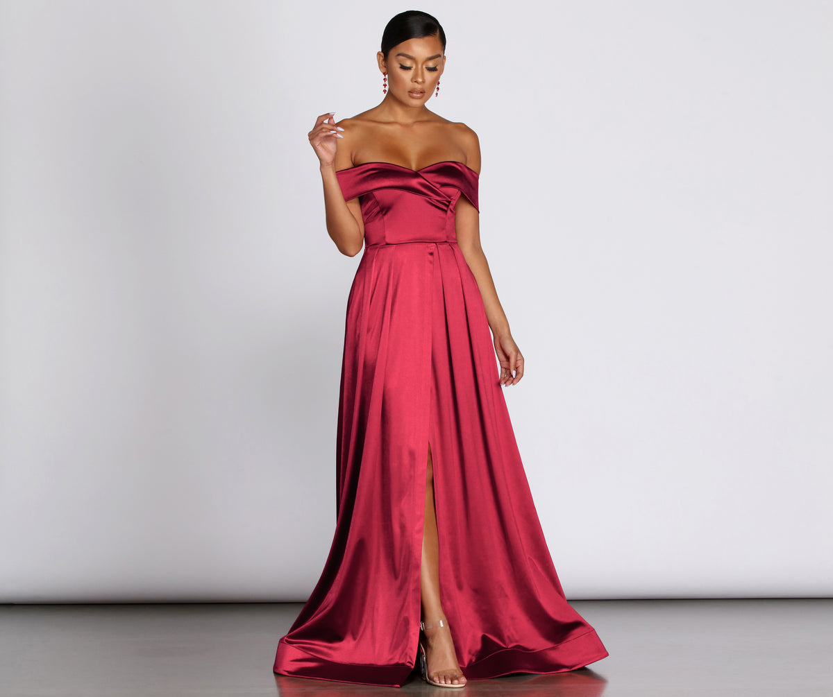 Trish Formal Off The Shoulder Dress & Windsor