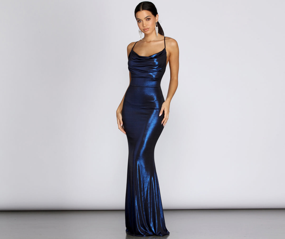 Jenna Metallic Goddess Maxi Dress & Windsor