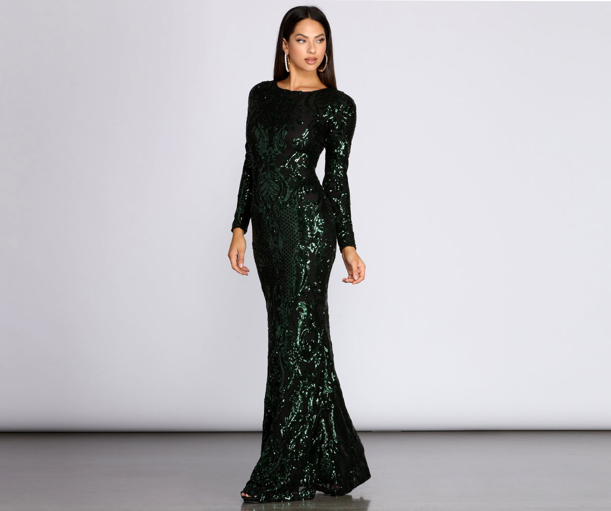 Dalia Sequin Long Dress & Windsor