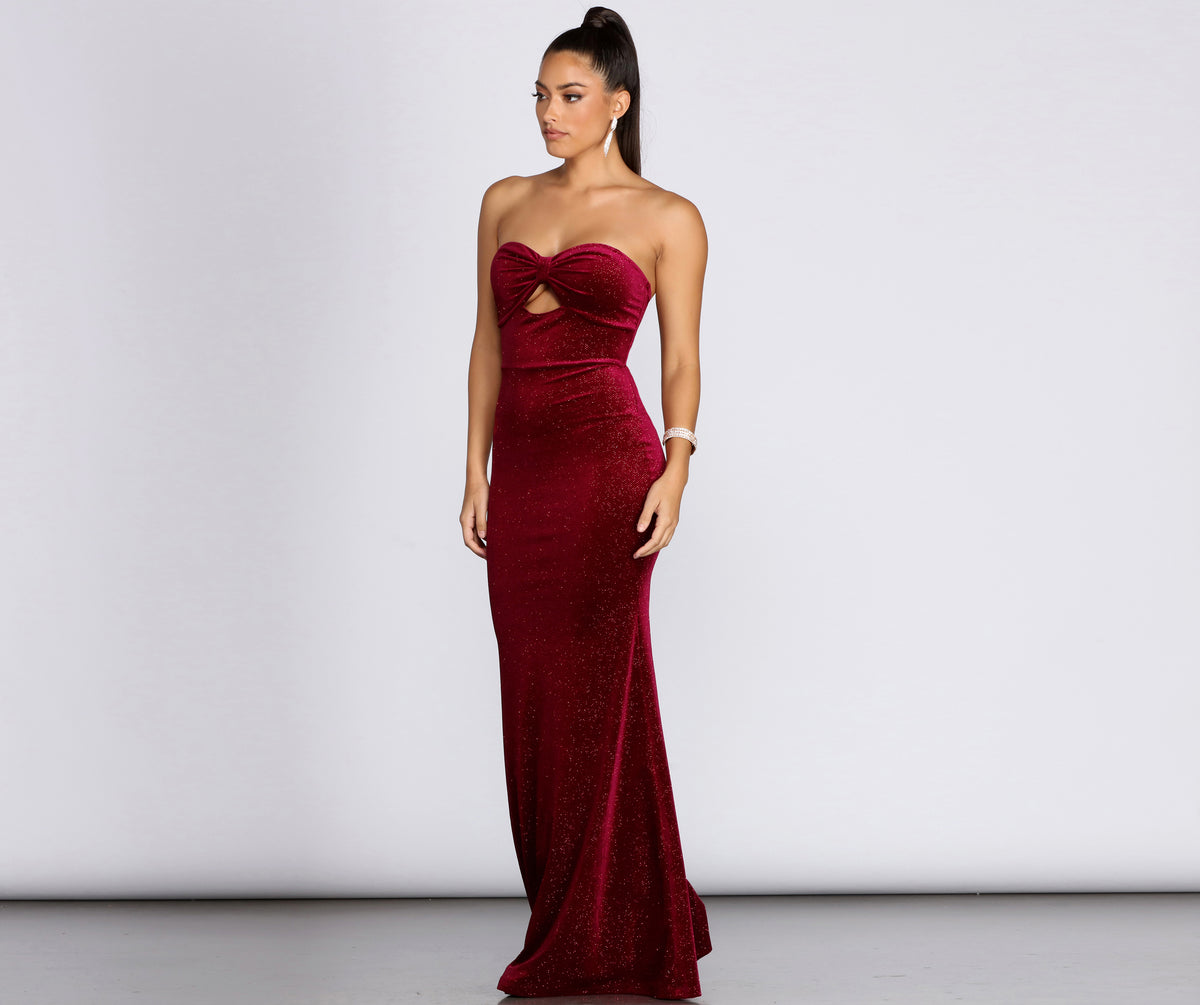 Annabeth Velvet Strapless Gown & Windsor