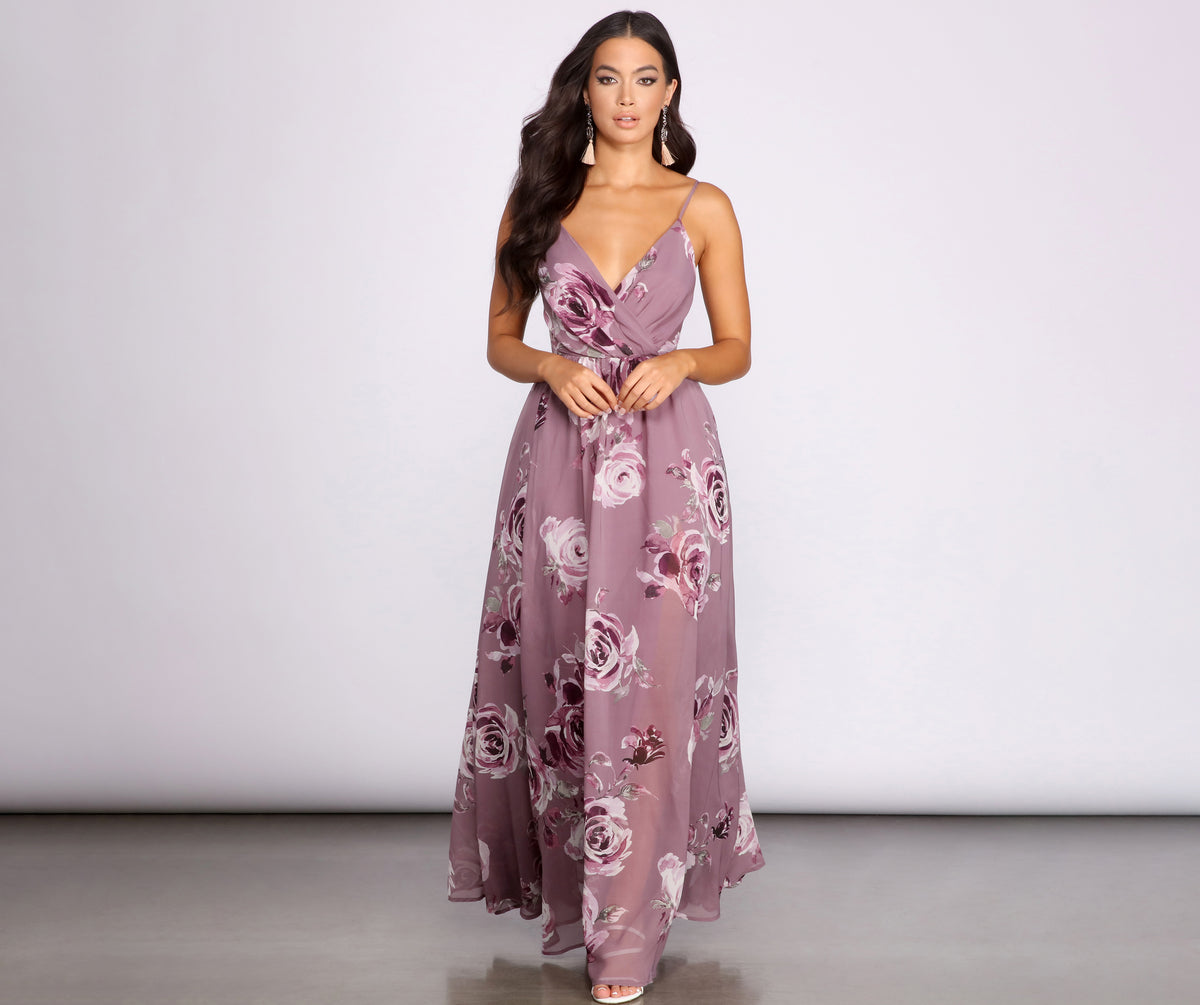 Hila Floral Chiffon A-Line Dress & Windsor