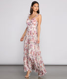 Ava Formal Floral Pleated Dress creates the perfect summer wedding guest dress or cocktail party dresss with stylish details in the latest trends for 2023!