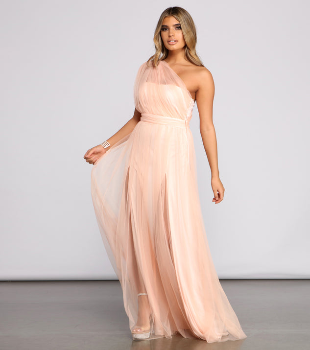 Windsor Rebecca Glitter Knit A-Line Formal Dress