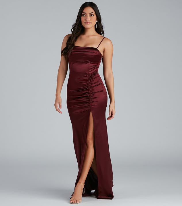 Nemi Formal High Slit Ruched Dress & Windsor