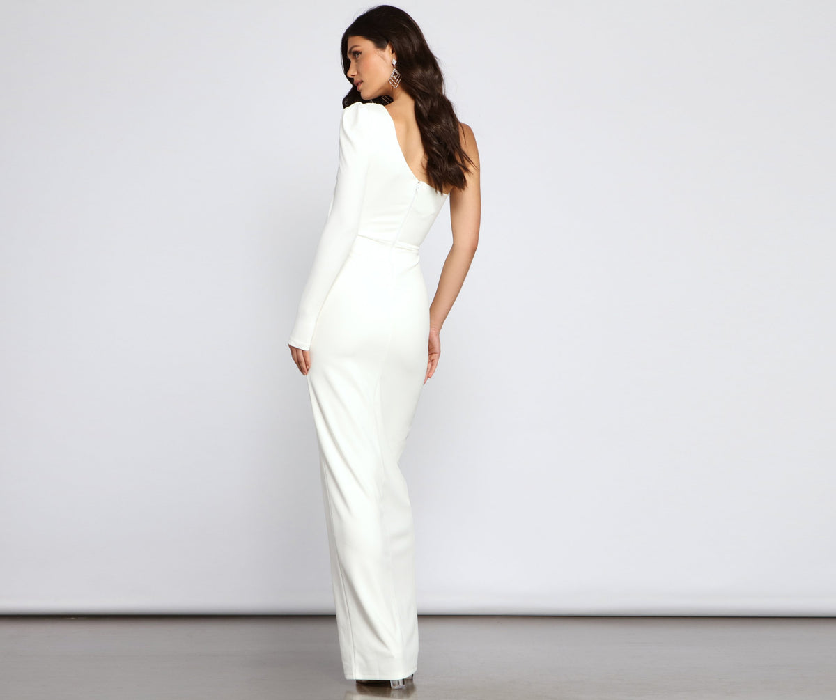 Kimberly One-Shoulder Formal Dress & Windsor
