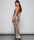 Stella Sequin High-Slit Formal Dress creates the perfect summer wedding guest dress or cocktail party dresss with stylish details in the latest trends for 2023!