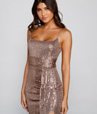 Stella Sequin High-Slit Formal Dress creates the perfect summer wedding guest dress or cocktail party dresss with stylish details in the latest trends for 2023!