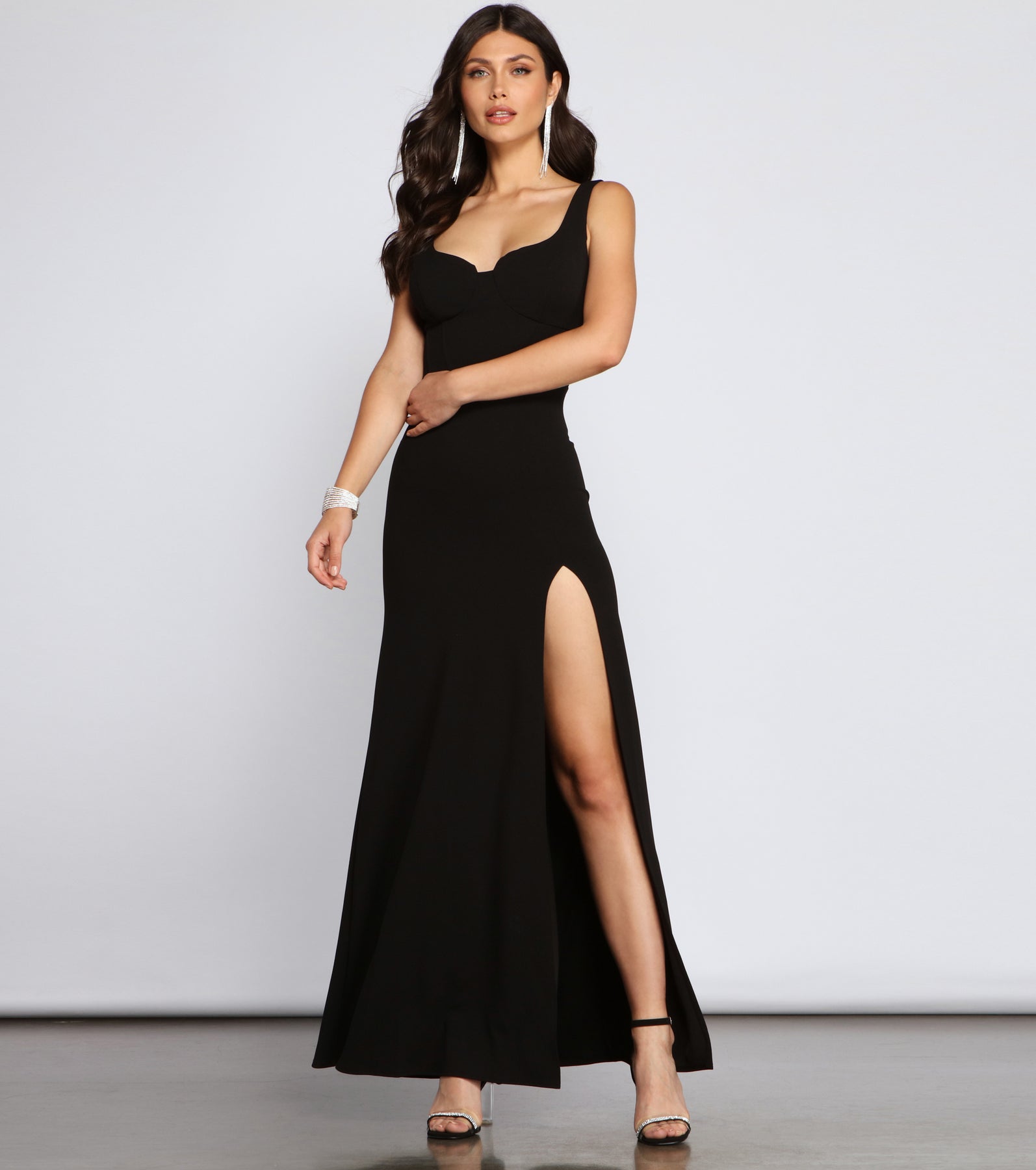 Layla Sleeveless High-Slit Formal Dress & Windsor