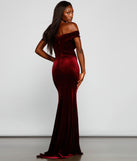 Moira Off-The-Shoulder Velvet Mermaid Dress is a stunning choice for a bridesmaid dress or maid of honor dress, and to feel beautiful at Prom 2023, spring weddings, formals, & military balls!