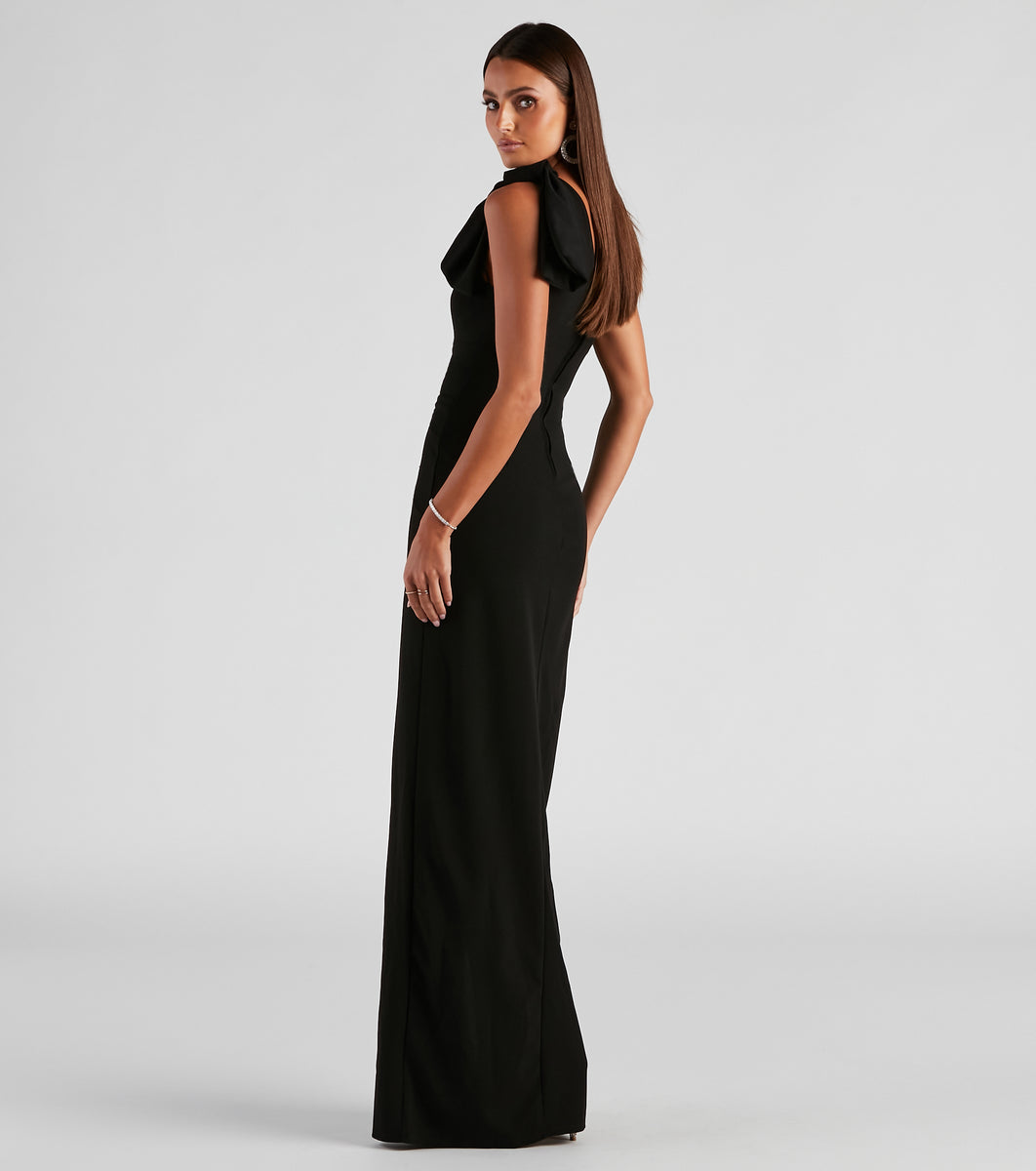 Fiona Formal One-Shoulder High Slit Dress
