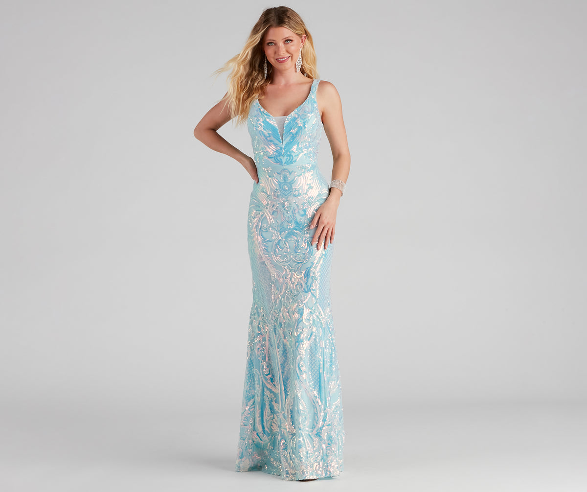 Sylvia Formal Sequin Mermaid Long Dress & Windsor