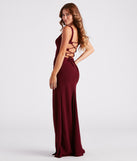 Birgitta Formal Crepe Lace-Up Long Dress is a gorgeous pick as your 2024 prom dress or formal gown for wedding guests, spring bridesmaids, or army ball attire!