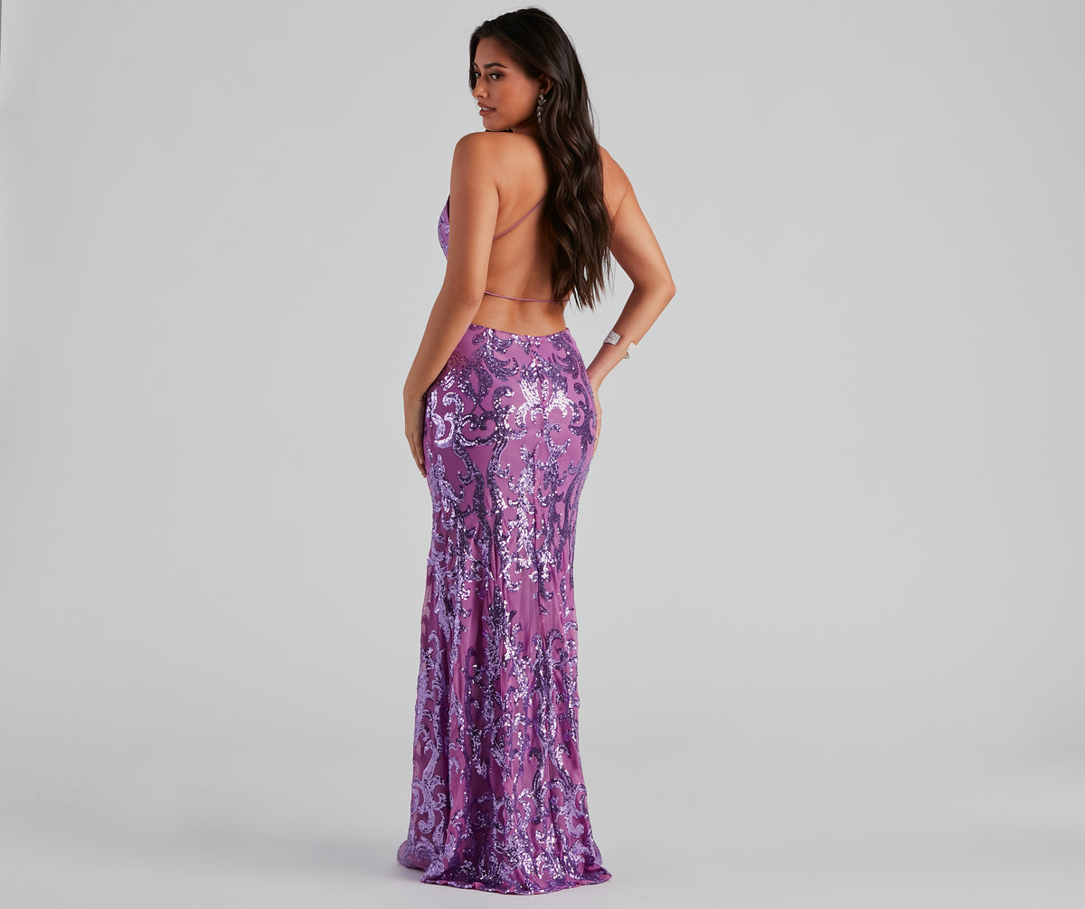 Anisa Formal Sequin A-Line Dress