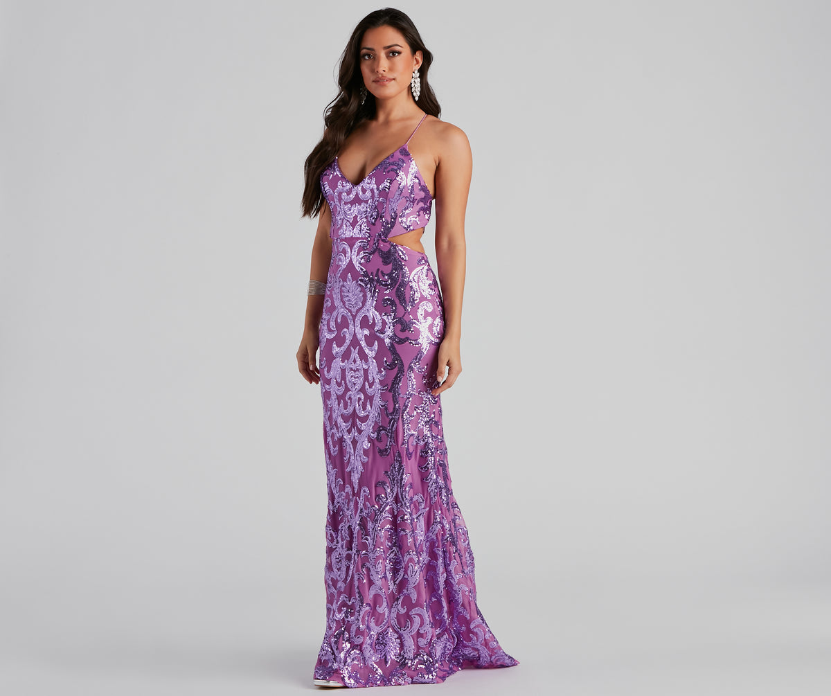 Anisa Formal Sequin A-Line Dress