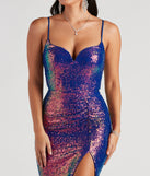 Aisha Formal Iridescent Sequin Dress creates the perfect summer wedding guest dress or cocktail party dresss with stylish details in the latest trends for 2023!