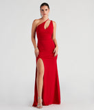 Alaina Asymmetric One-Shoulder Mermaid Dress creates the perfect summer wedding guest dress or cocktail party dresss with stylish details in the latest trends for 2023!