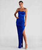 Alani Strappy Back Satin Formal Dress creates the perfect summer wedding guest dress or cocktail party dresss with stylish details in the latest trends for 2023!