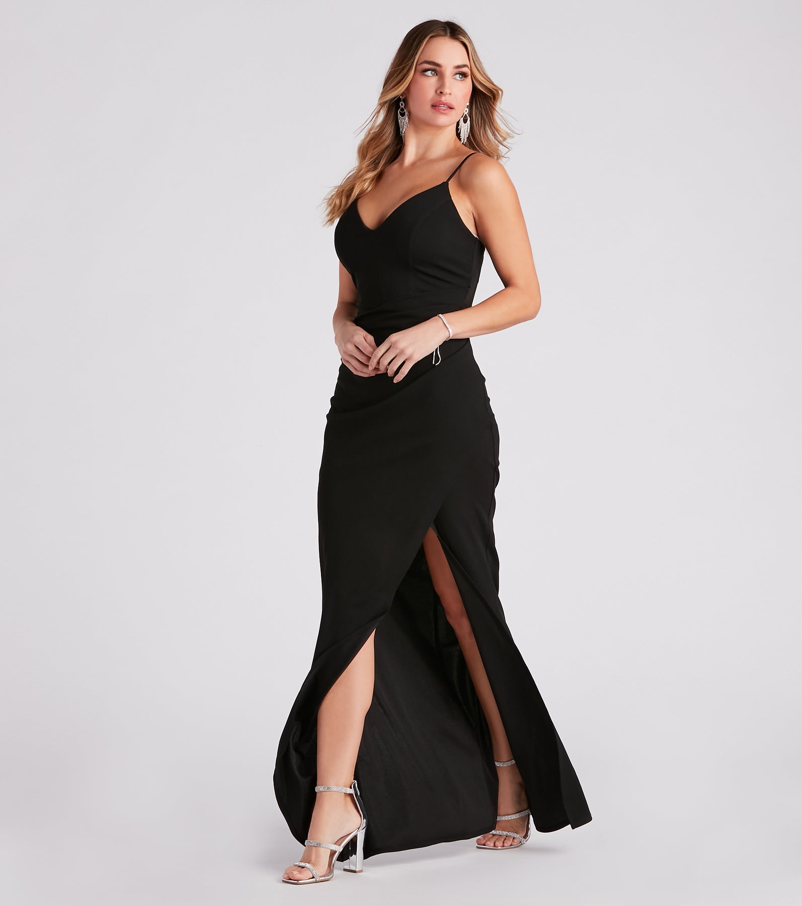 Skyler Formal A-Line Crepe Dress & Windsor
