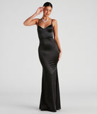 Elizabeth Formal Satin Mermaid Dress creates the perfect summer wedding guest dress or cocktail party dresss with stylish details in the latest trends for 2023!