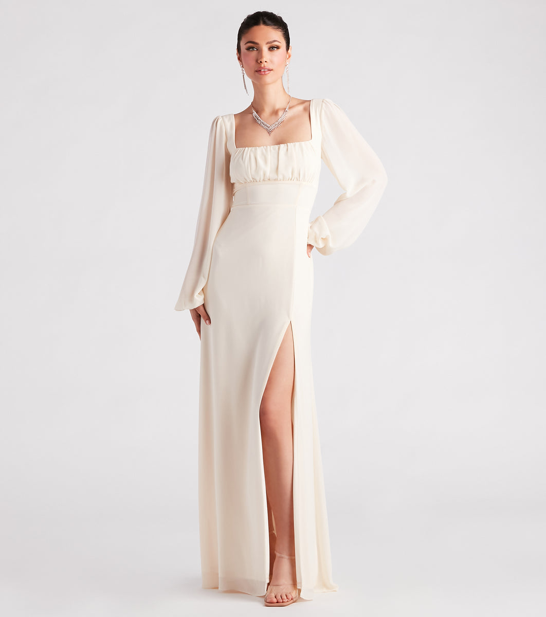 Kaylee Formal Chiffon Lace-Up Long Dress & Windsor