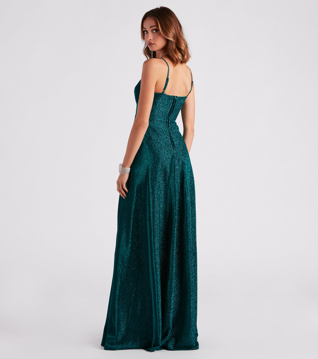 Mckenna Formal Glitter A-Line Dress