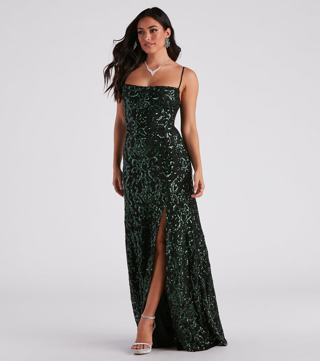 Beautiful Sequin Party Dress, Hot Party Dress, Green Sequin Club Dress,  Long Evening Dress, Party Wear for Women's, Long Mop Party Dress -   Canada